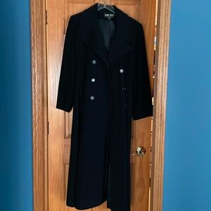 Long black wool coat